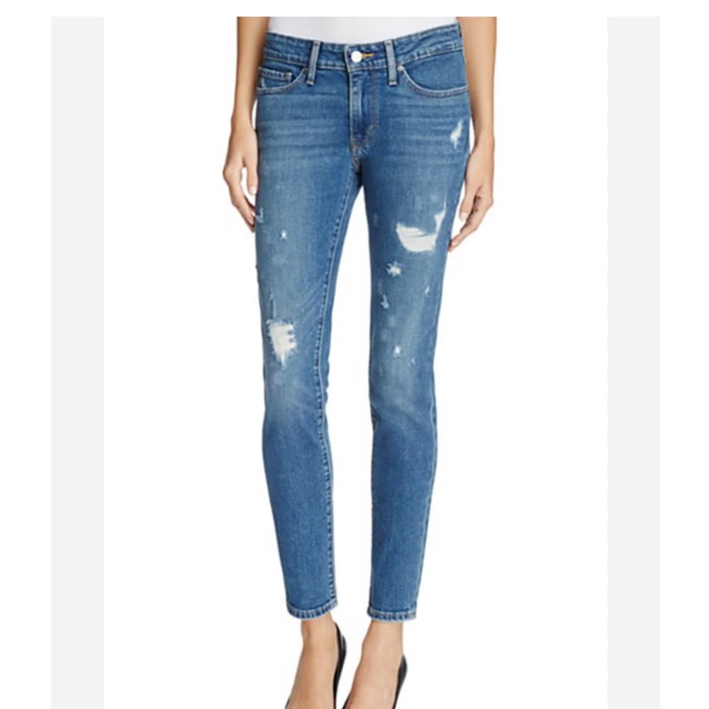 Levi's Women's Dark Blue Mid Rise Slim Skinny Jeans